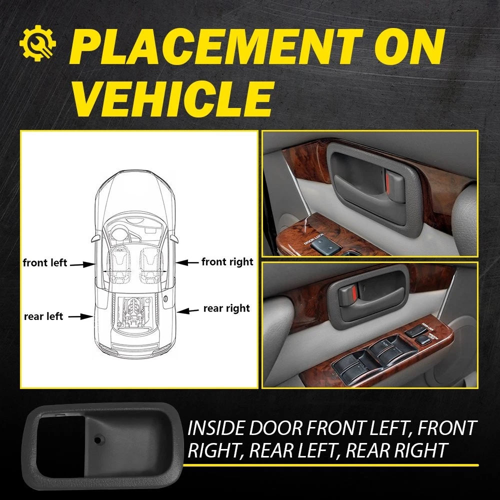 4PCS Interior Inside Door Handle Front Rear For 1993-1997 Toyota Land Cruiser EA 6B93BC-57