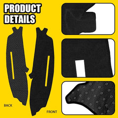 Black Dash Mat Dashboard Cover For Chevy Silverado C1500 C2500 C3500 1997 1998 A 6B93BC-57