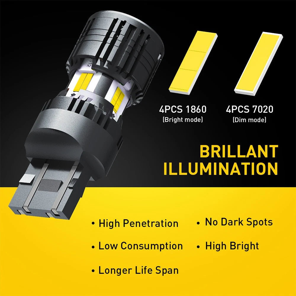 AUXITO 7443 7440 LED TURN SIGNAL Reverse LIGHT BULBS SUPER BRIGHT WHITE 4KP8 EOA AUXITO