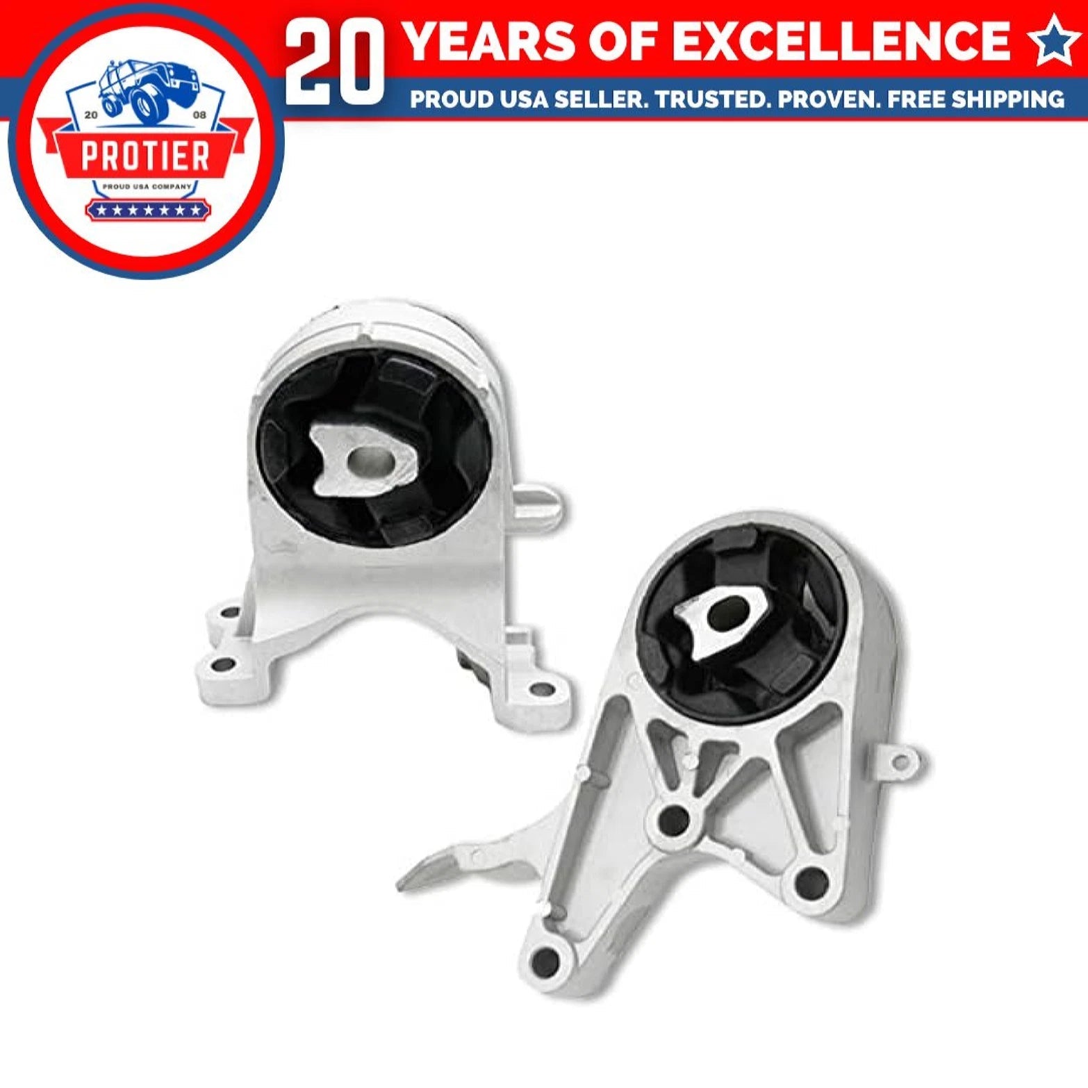 Fits 2009-2012 Chevrolet Malibu 2.4L 6 Speed Front & Rear Trans Mount Set 2pc 6B93BC-57