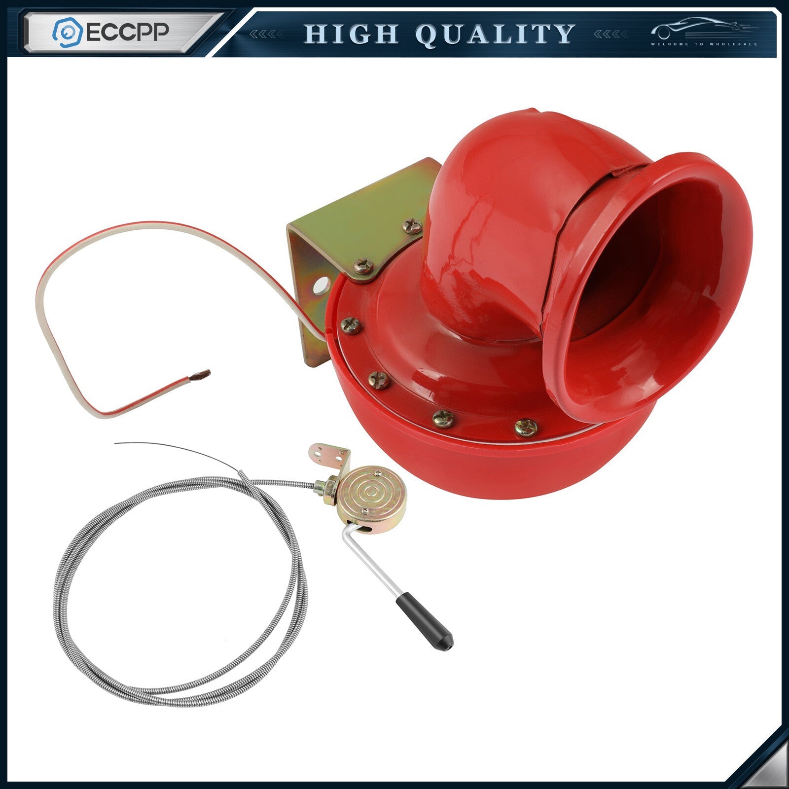 For Car Motorcycle Boat SUV RV 12V 115DB Electric Bull Air Horn With Pull Lever 6B93BC-57