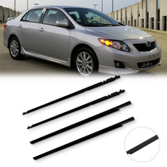 For 2009 2010-2012 Toyota for Corolla Door Window Seal Belt Molding Front & Rear KOEEP