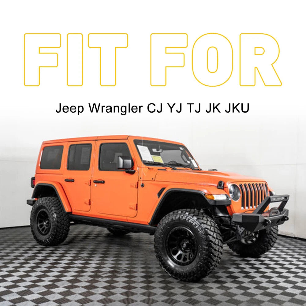 2X Duty Black Heavy Check Door Limiting Strap For Jeep Wrangler CJ YJ TJ JK JKU 6B93BC-57