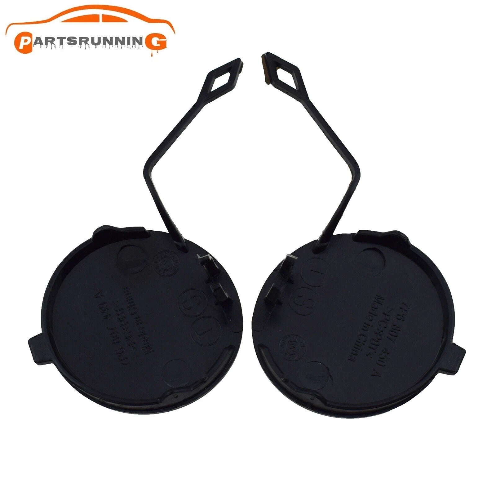 Pair Rear Bumper Towing Tow Hook Cover Cap For VW Touareg 2011 2012 2013 2014 6B93BC-57