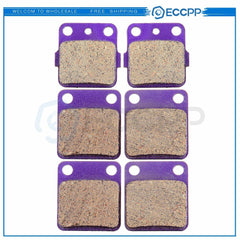 3 Pairs Brake Pads For 1988-2005 Yamaha YFZ350 Banshee 350 Carbon Fiber 6B93BC-57