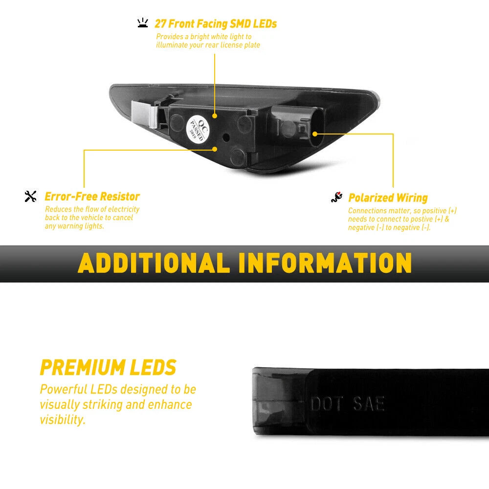 Smoked LED Fender Side Marker Light Turn Signal For BMW X3 F25 X5 E70 X6 E71 E72 6B93BC-57