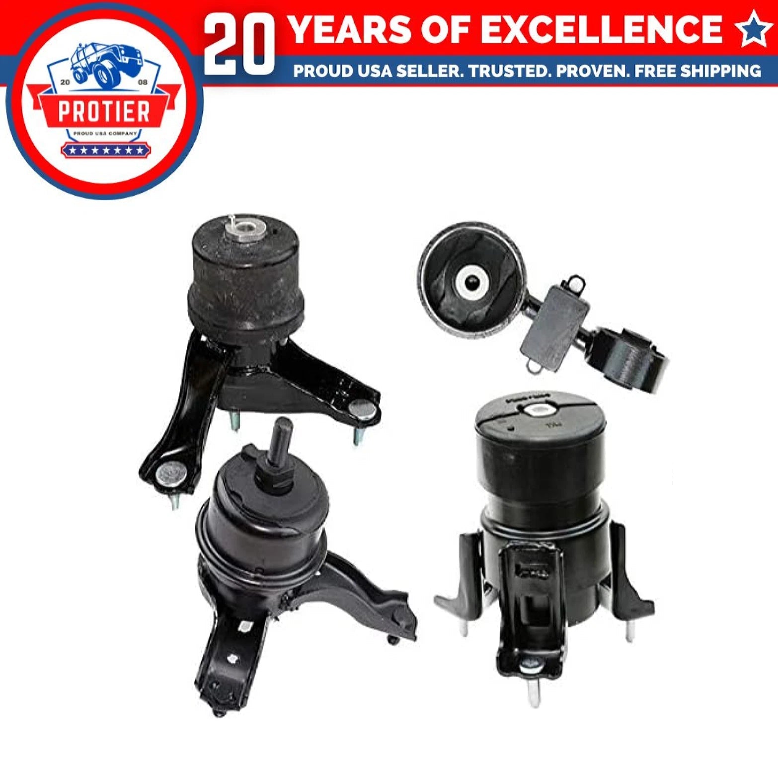 Fits 2007-2009 Toyota Camry 2.4L w/AUTO Trans Motor & Trans Mount Set 4PCS : 6B93BC-57