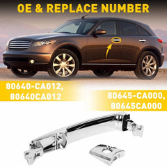 For 2010-2013 Nissan Rogue Front Car Left Outside Chrome Door Handle Smart Entry 6B93BC-57