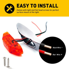 20x LED Side Marker Lights RV Truck Trailer Light Clearance Lamp 12V Waterproof 6B93BC-57