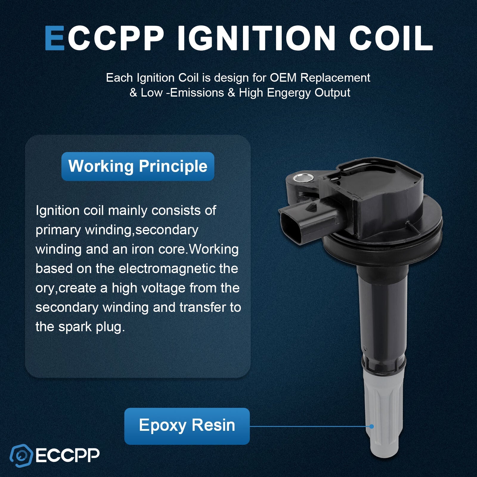 ECCPP 8 Ignition Coils For V8 5.0L Ford F150 Truck Mustang 11 12 2013 2014 2015 ECCPP