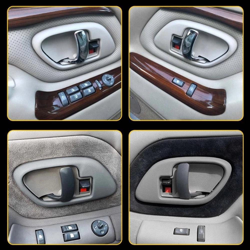 Set 2 Inside Interior Door Handle Bezels Trim Gray for 95-99 Chevy GMC Truck 6B93BC-57