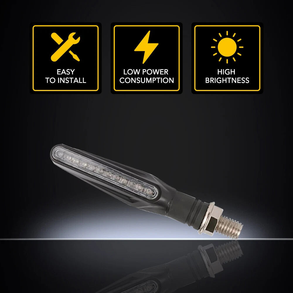 LED Motorcycle Turn Signals Indicator Blinker Lights Yellow For Suzuki DRZ400SM 6B93BC-57