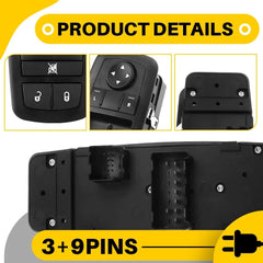 LH Driver Door Window Control Switch 3+9 Pins For Jeep Cherokee 2014 2015-2017 A 6B93BC-57