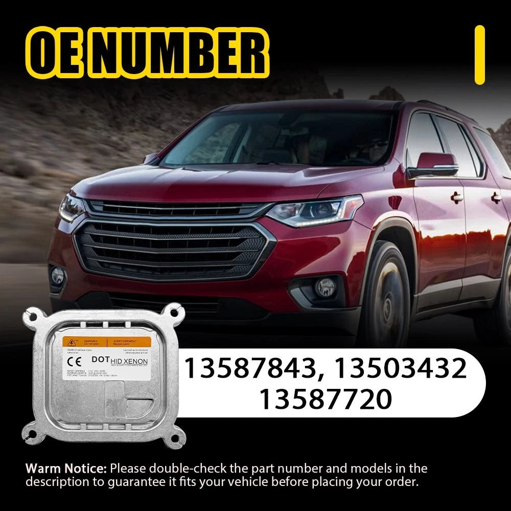 For 18-20 Chevrolet Traverse Xenon Ballast HID Control Unit Computer Module EOA 6B93BC-57