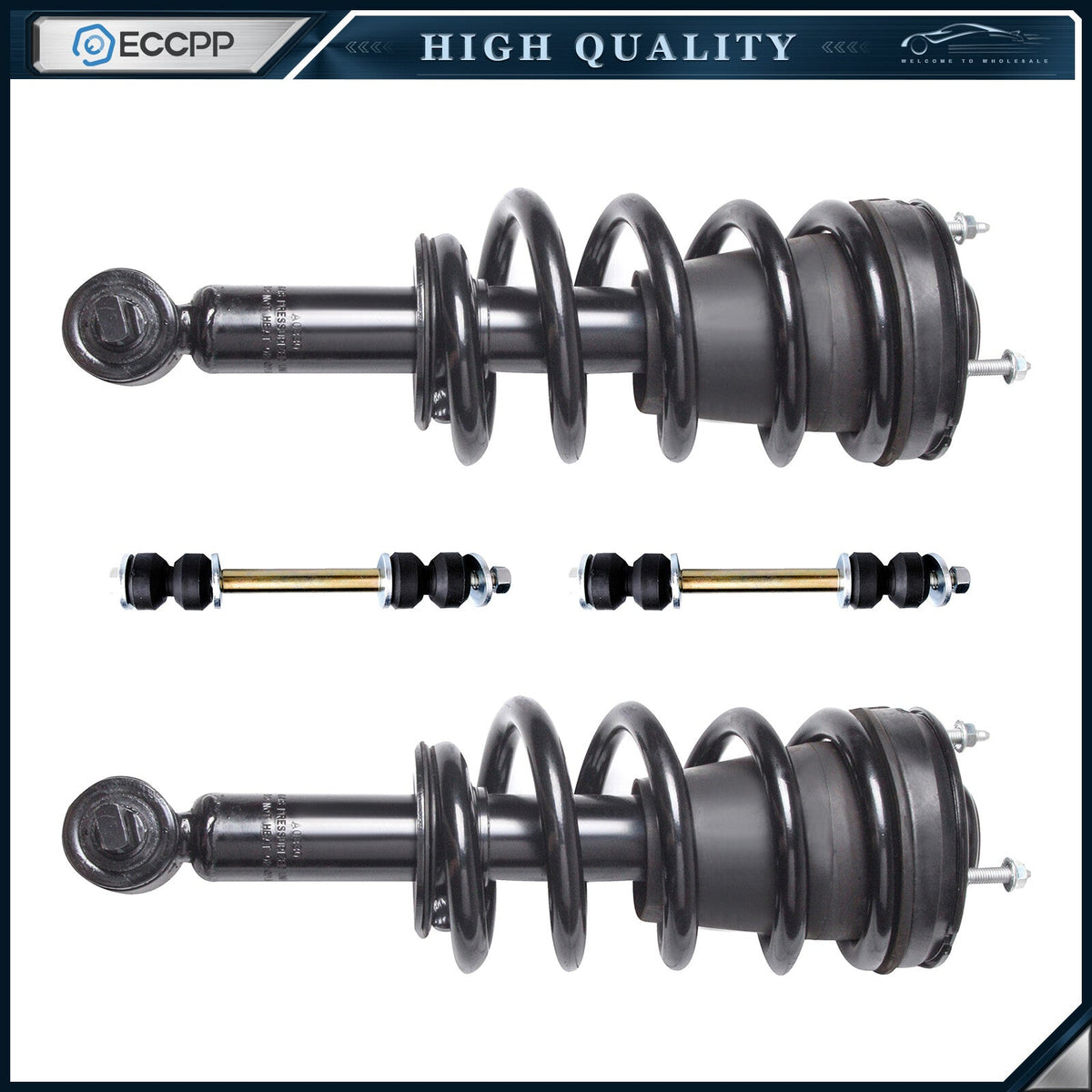 Front Struts Pair Sway Bar Links Fits 2007-2014 Suburban 1500 Yukon XL 1500 6B93BC-57