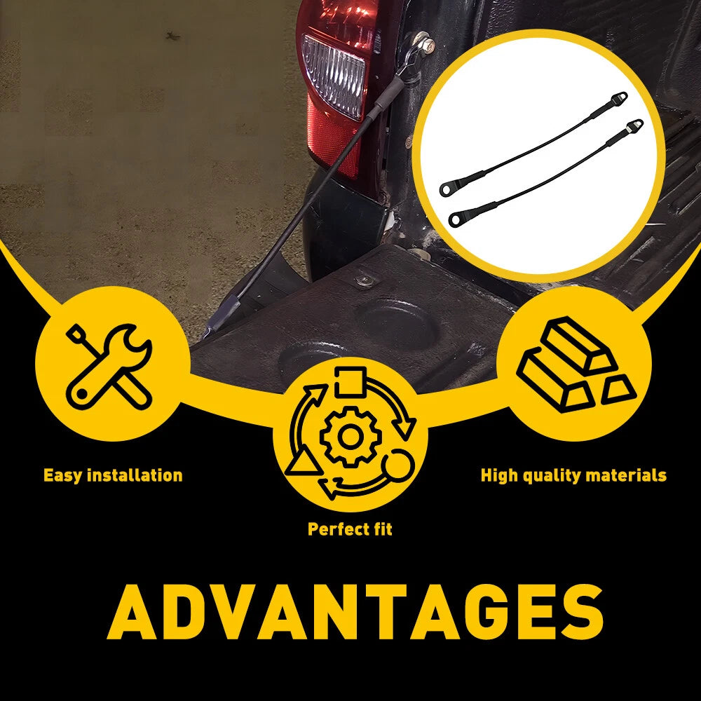 Tailgate Hinges Cables Repair Kit Set Fits 2003-2006 Chevy Silverado GMC Sierra 6B93BC-57