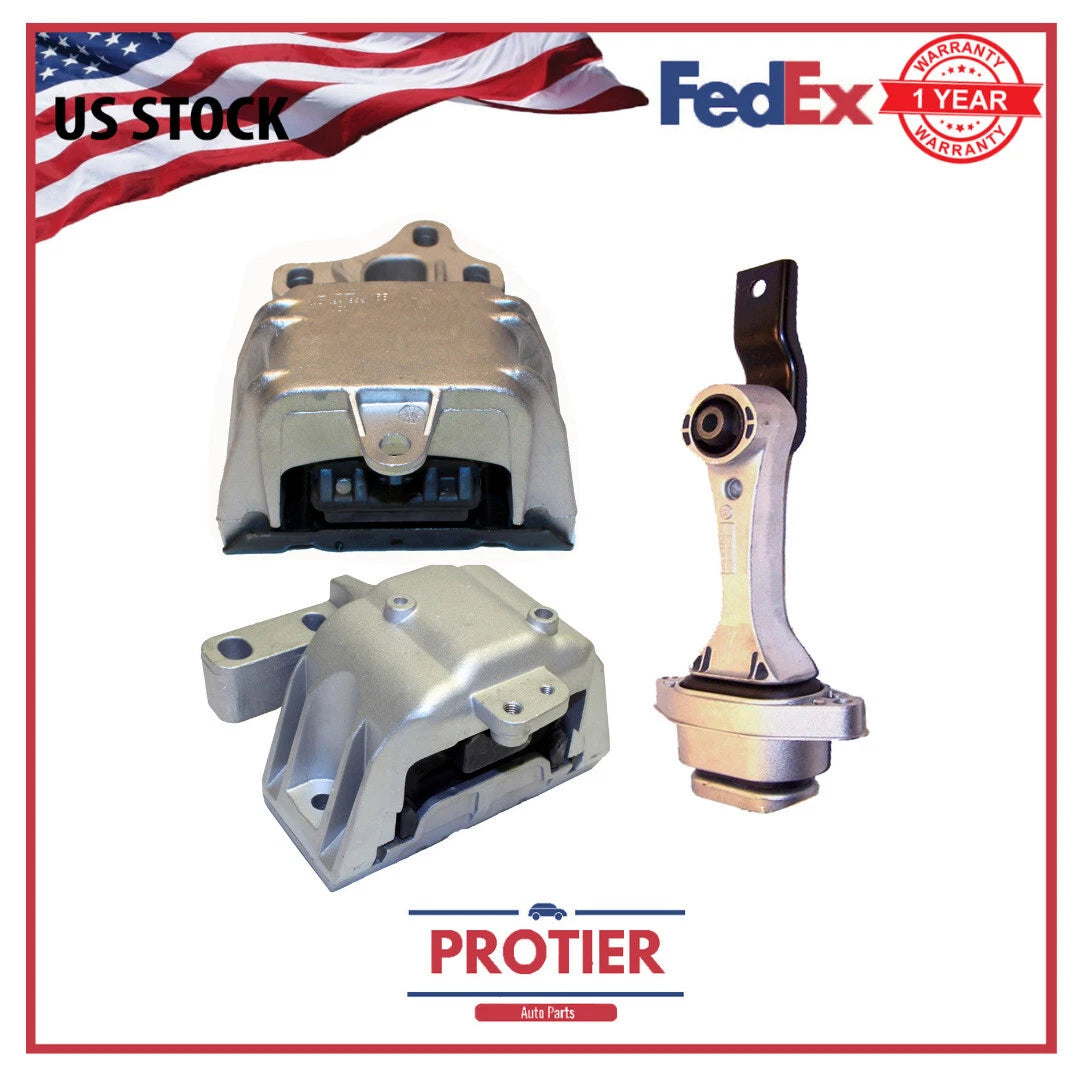 Engine & Trans Mount Set 3PCS for Volkswagen Passenger Jetta Golf L4 1.8l 6B93BC-57