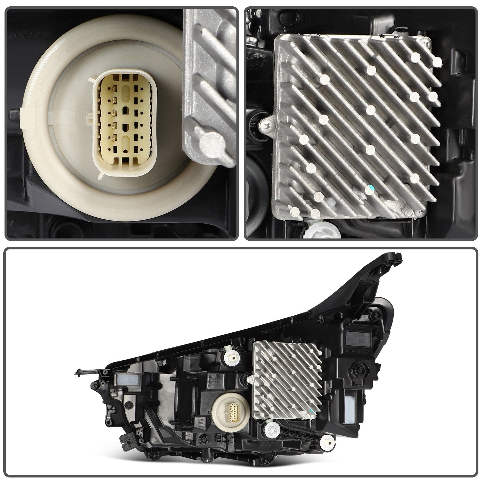 Pair LED Headlights Assembly For 2022-2024 Chevrolet Equinox LT RS 1.5L Black 6B93BC-57