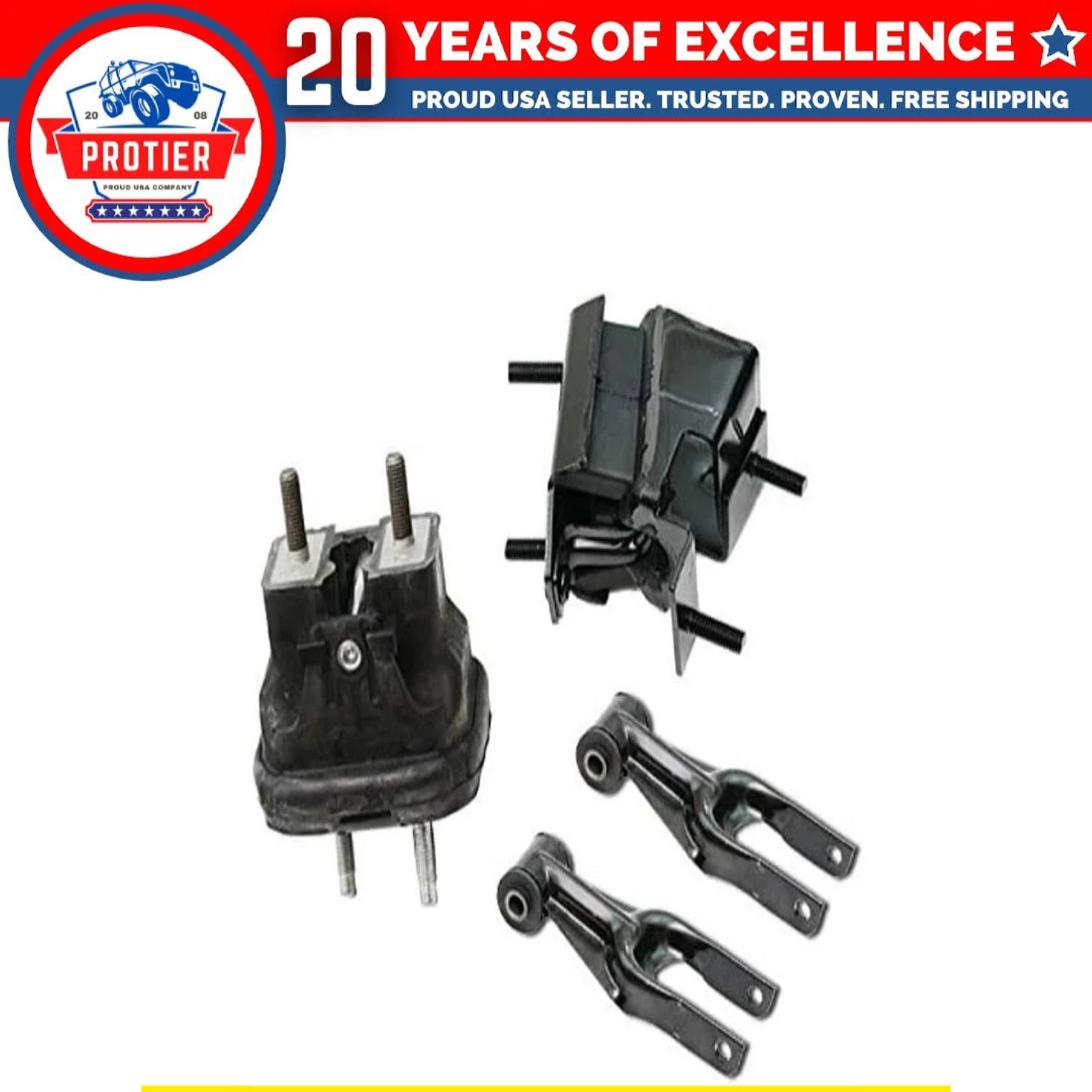 Fits 2006-2009 Chevrolet Impala/2006-2007 Monte Carlo 5.3L Motor Mount Set 4pcs 6B93BC-57