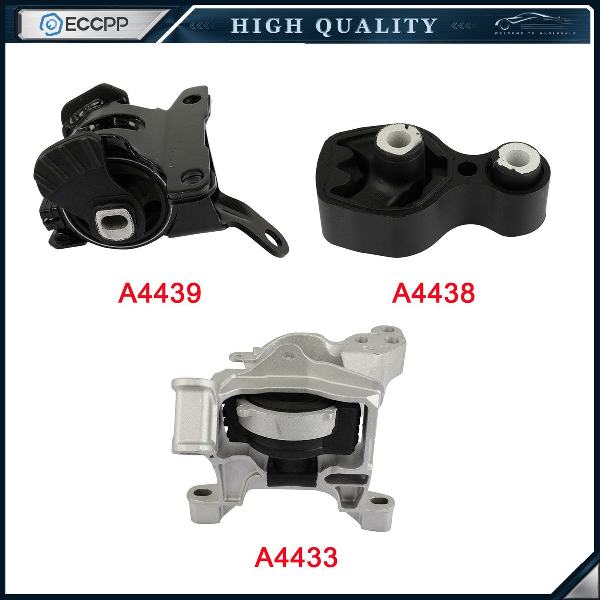 Fits 2014-2016 3 Sport L4 2.0L For Mazda Models Engine Motor Mount A4438 A4439 6B93BC-57