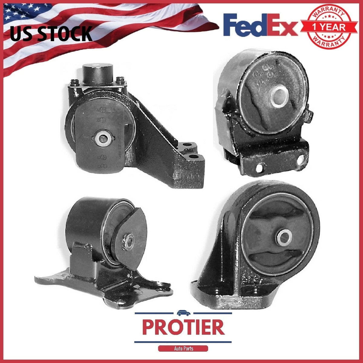 ENGINE MOTOR & TRANS. MOUNT SET FOR 1999-2001 HYUNDA SONATA 2.5L MANUAL 6B93BC-57