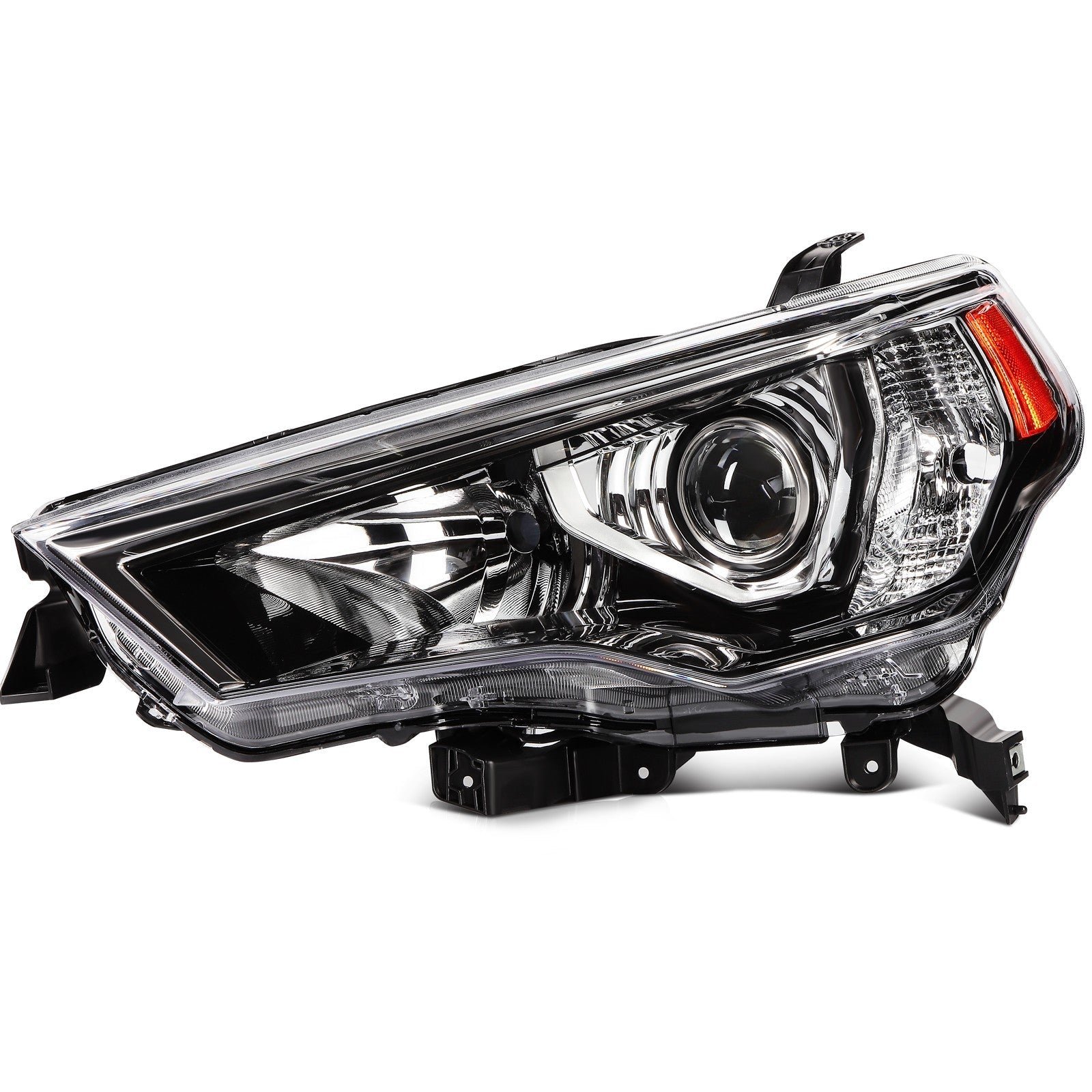 ECCPP Headlights Assembly For Toyota 4Runner 4.0L 2014-2020 Pair Kit Black Amber 6B93BC-57