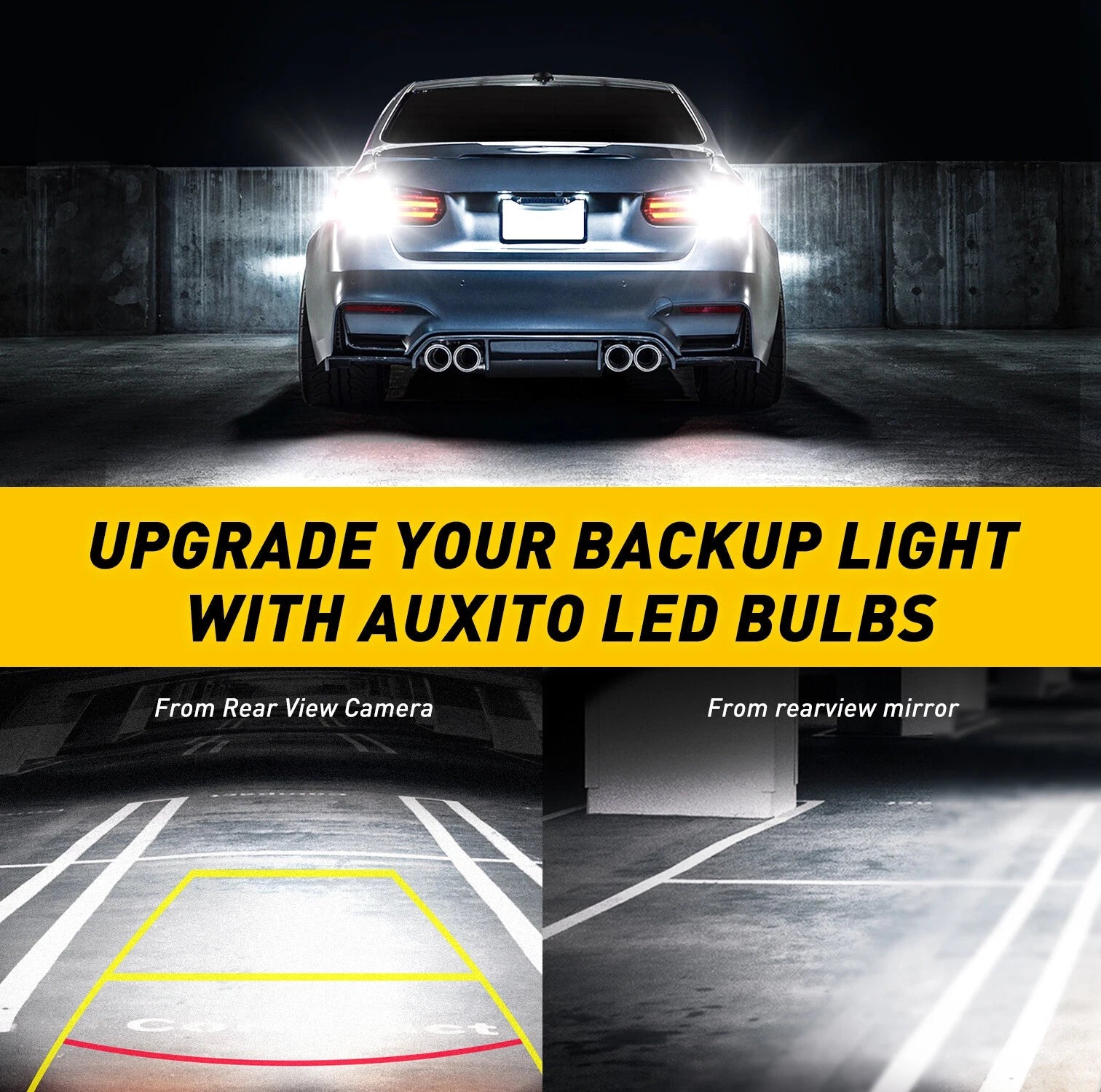 AUXITO 7443 LED Bulbs White Turn Signal Backup Reverse Light Lamp T20 7440 7441 AUXITO