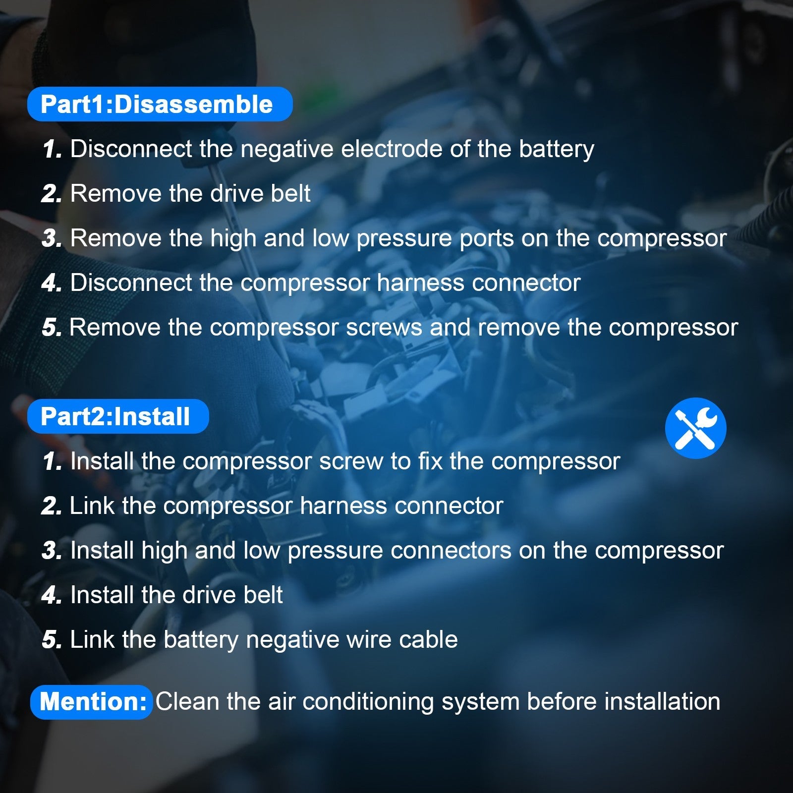 ECCPP A/C Compressor For 1998-2001 2002 Pontiac Firebird Chevrolet Camaro 5.7L ECCPP