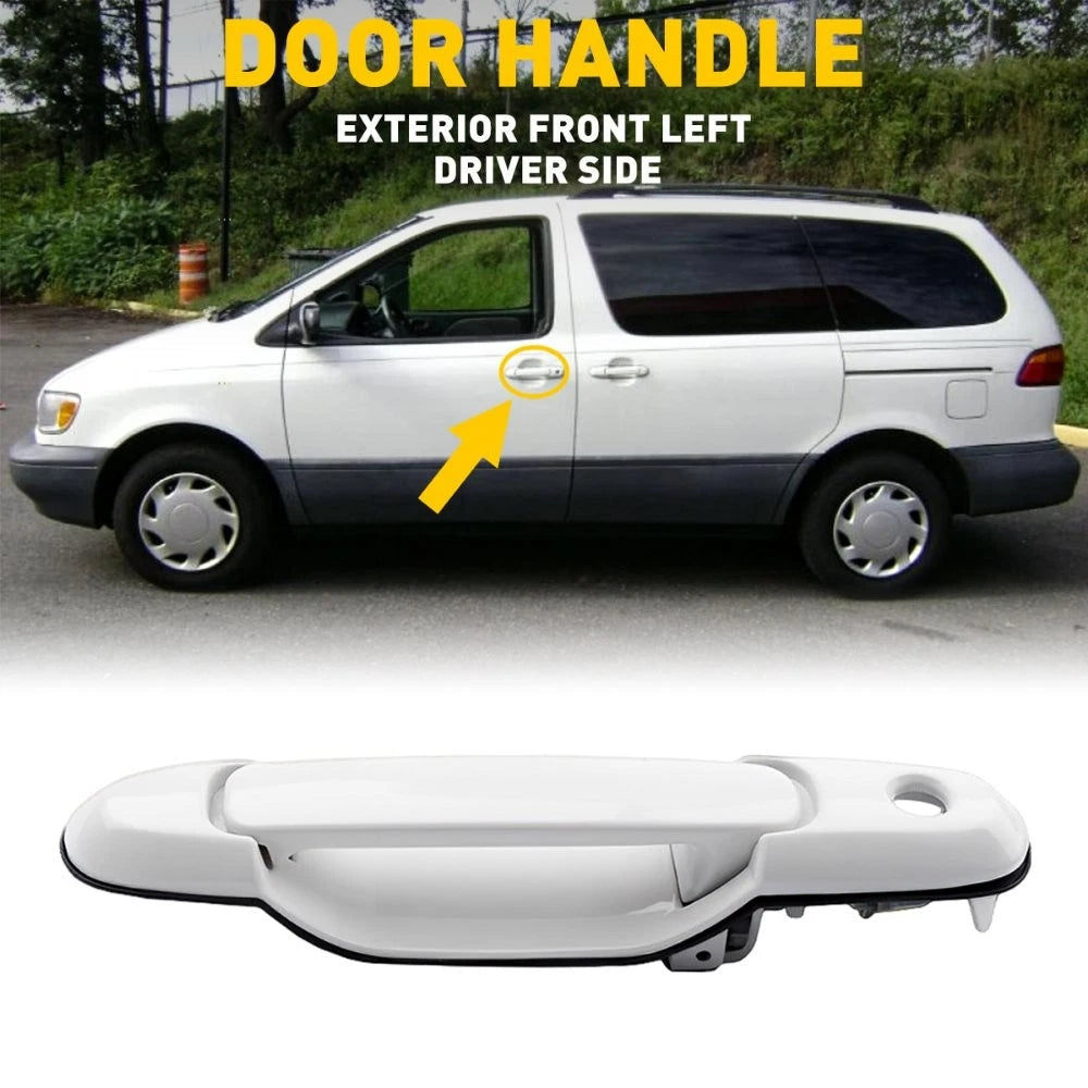 For 1998-2003 Toyota Sienna Front Outside Door Handle Left Driver Side LH White 6B93BC-57