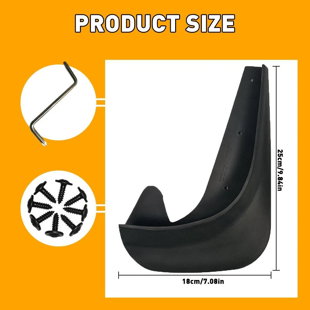 EVA Plastic Wearing Mud Splash Flaps Guards Fit For Car Front & Rear Fender 4PCS 6B93BC-57