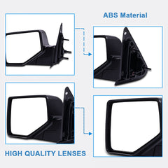 Pair Manual Mirrors For 06-11 Ford Ranger Pickup Black Manual Flod LH+RH Side 6B93BC-57