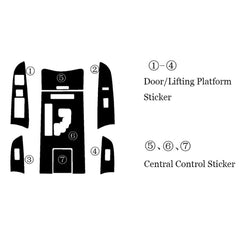 Interior Center Console Carbon Fiber Molding Sticker Decal For Lexus IS300 IS250