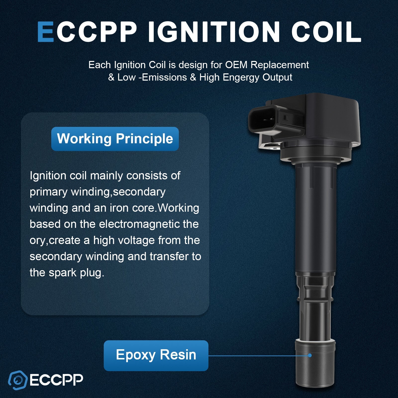 ECCPP 6 Ignition Coils For 2001-2006 Acura MDX 2004-2007 Saturn Vue 3.5L V6 ECCPP