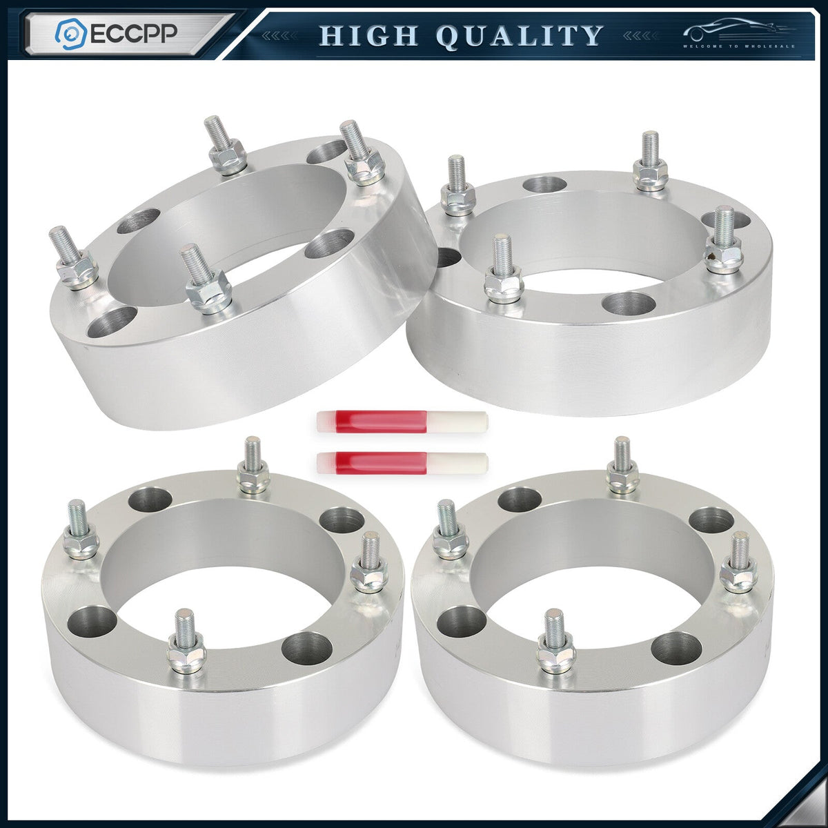 4 Pcs 2" 4x156 ATV Wheel Spacers 3/8"x24 For Polaris RZR Ranger Kawasaki 4/156 6B93BC-57