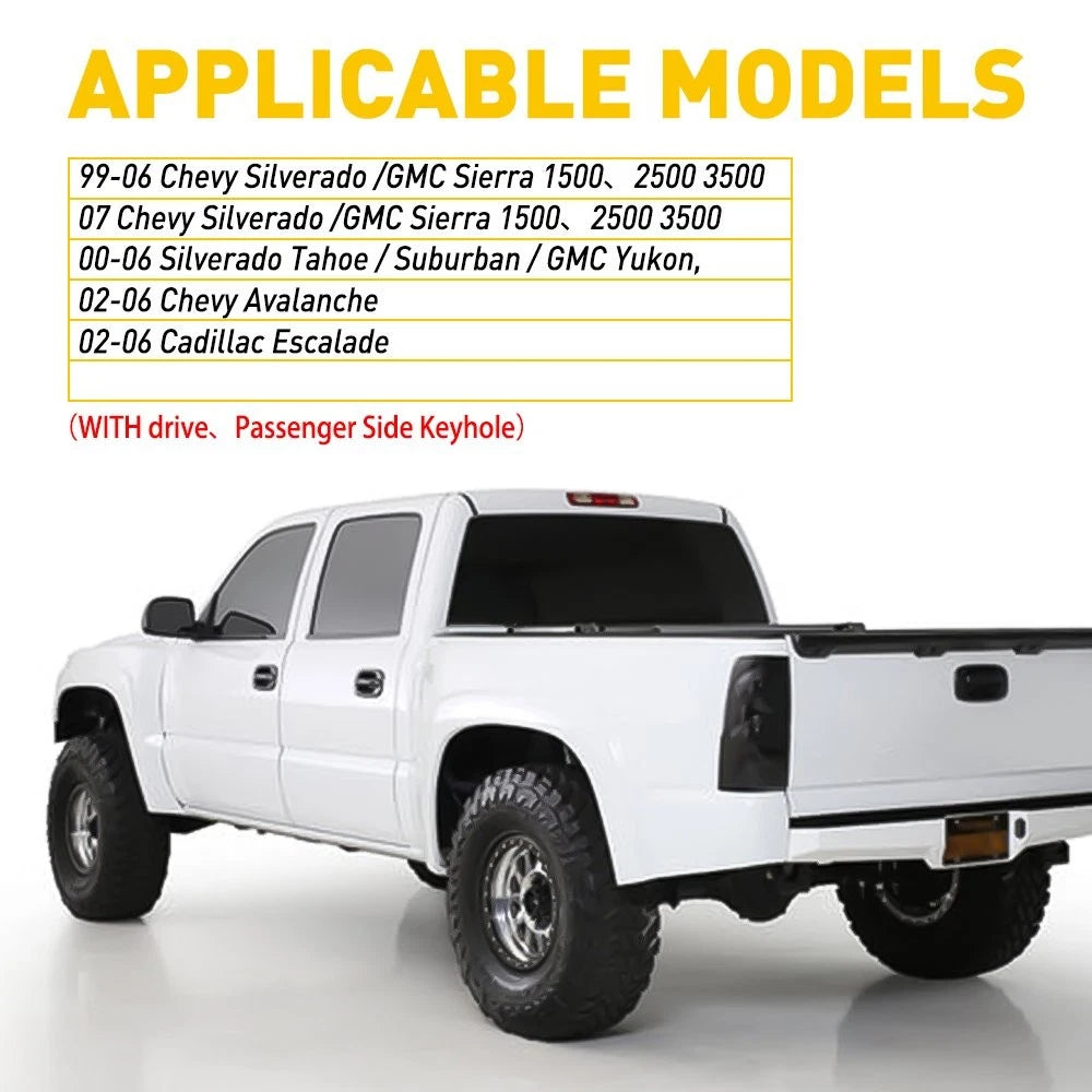 For 1999-2006 Chevy Silverado / GMC Sierra Chrome 2 Door Handle Covers With PSKH 6B93BC-57