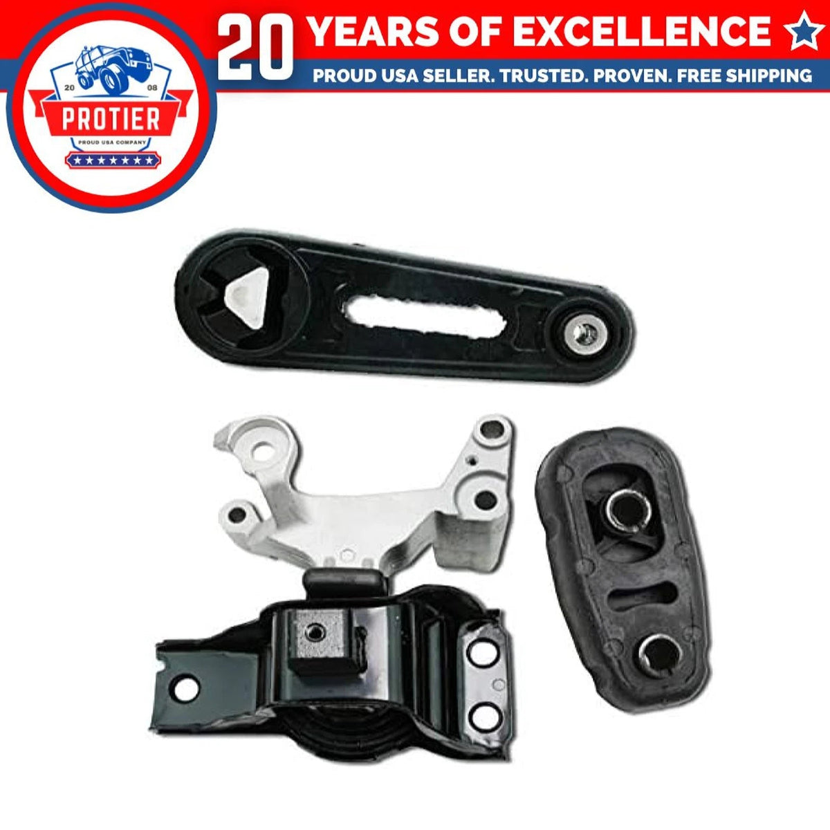 Fits 2007-2012 Nissan Sentra 2.0L w/Auto CVT Trans Motor Mount Set 3PCS : 6B93BC-57