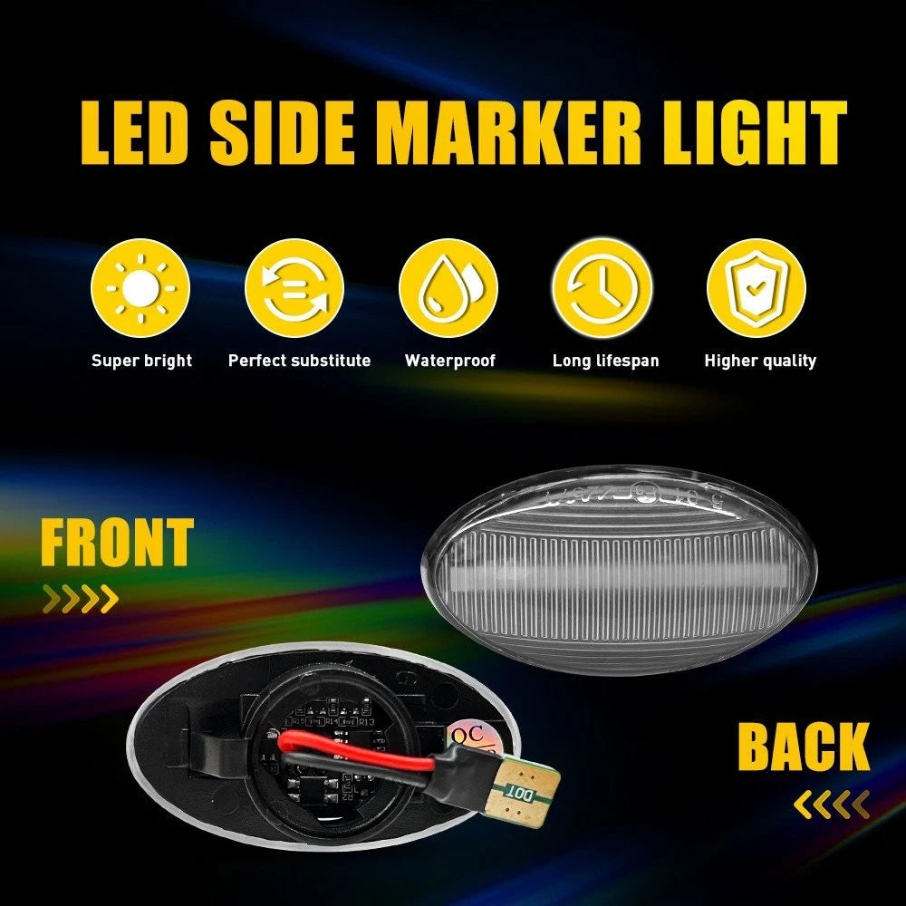 For MINI R53 Hatchback Coopers 02-06 LED Fender Side Marker Lights Sequential EA 6B93BC-57