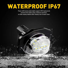 For 2009-2013 Toyota Corolla 6000K 18-SMD LED White Plate License Lights Lamps A 6B93BC-57