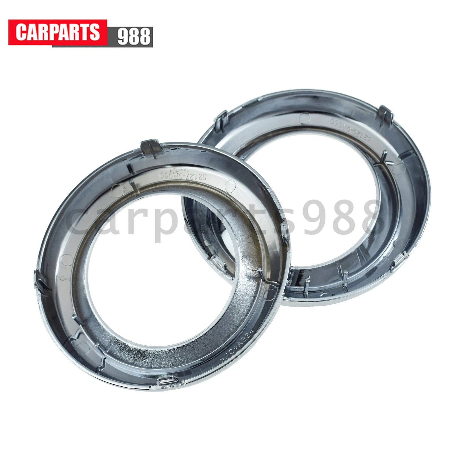 Pair Chrome Fog Light Trim For 2009-2012 Toyota RAV4 521280R030 521270R030 6B93BC-57