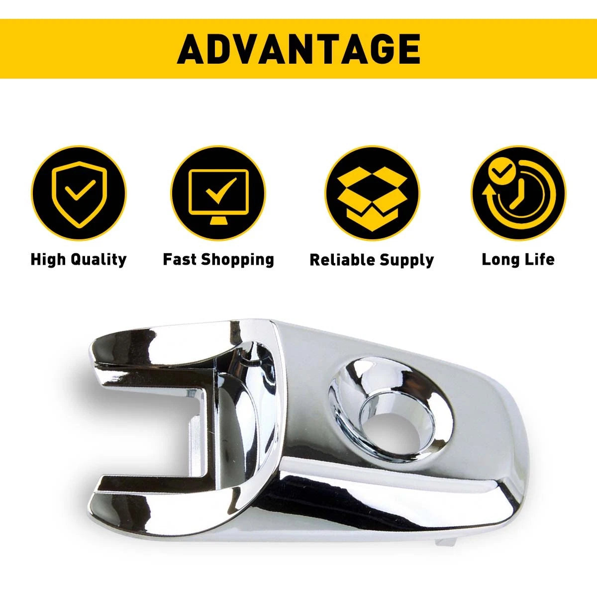FOR 11-19 FORD EXPLORER LEFT DRIVER DOOR HANDLE KEY BEZEL COVER TRIMS CHROME EOA 6B93BC-57