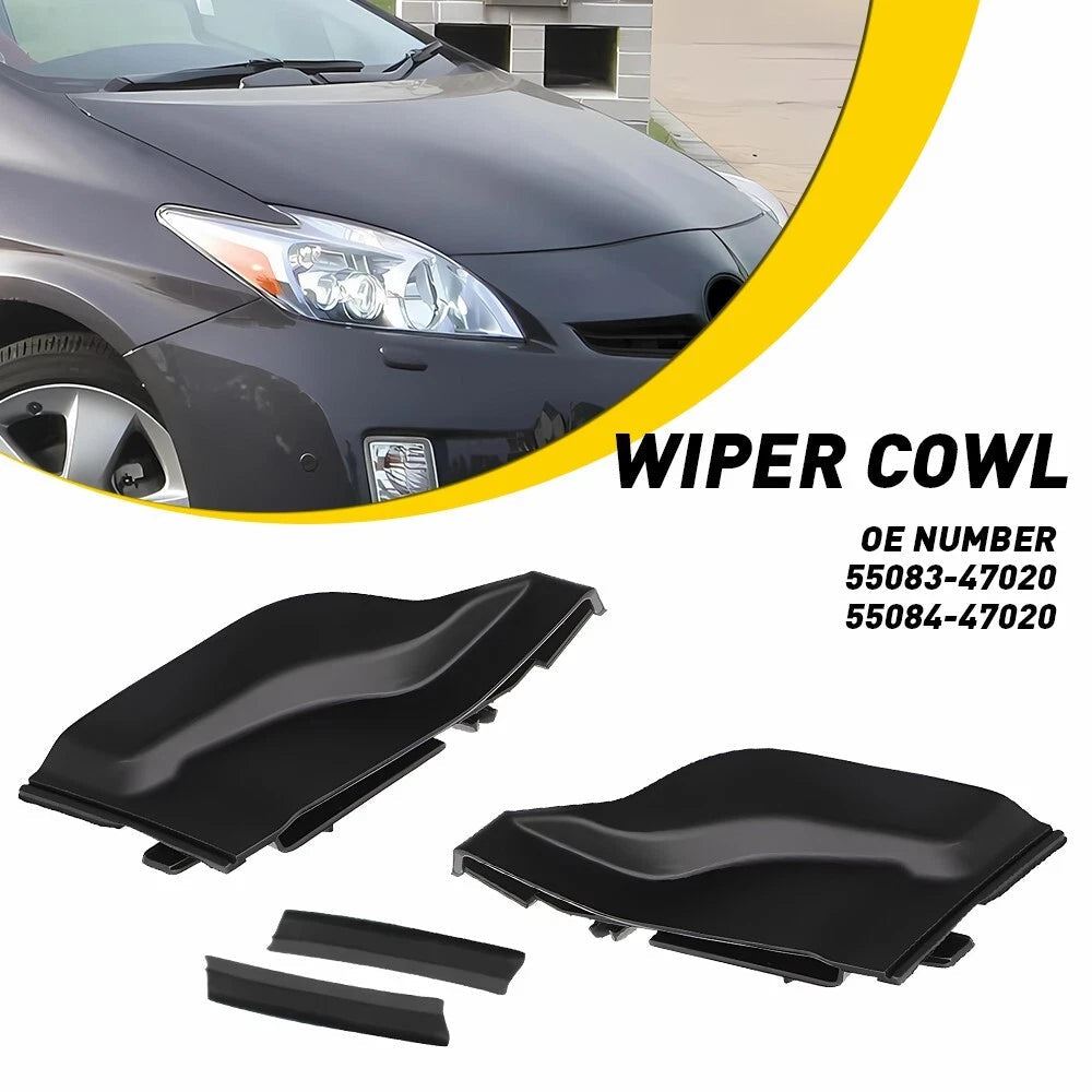 Front Wiper Windshield Side Cowl Extension Cover Trim For 2010-2015 Toyota Prius 6B93BC-57