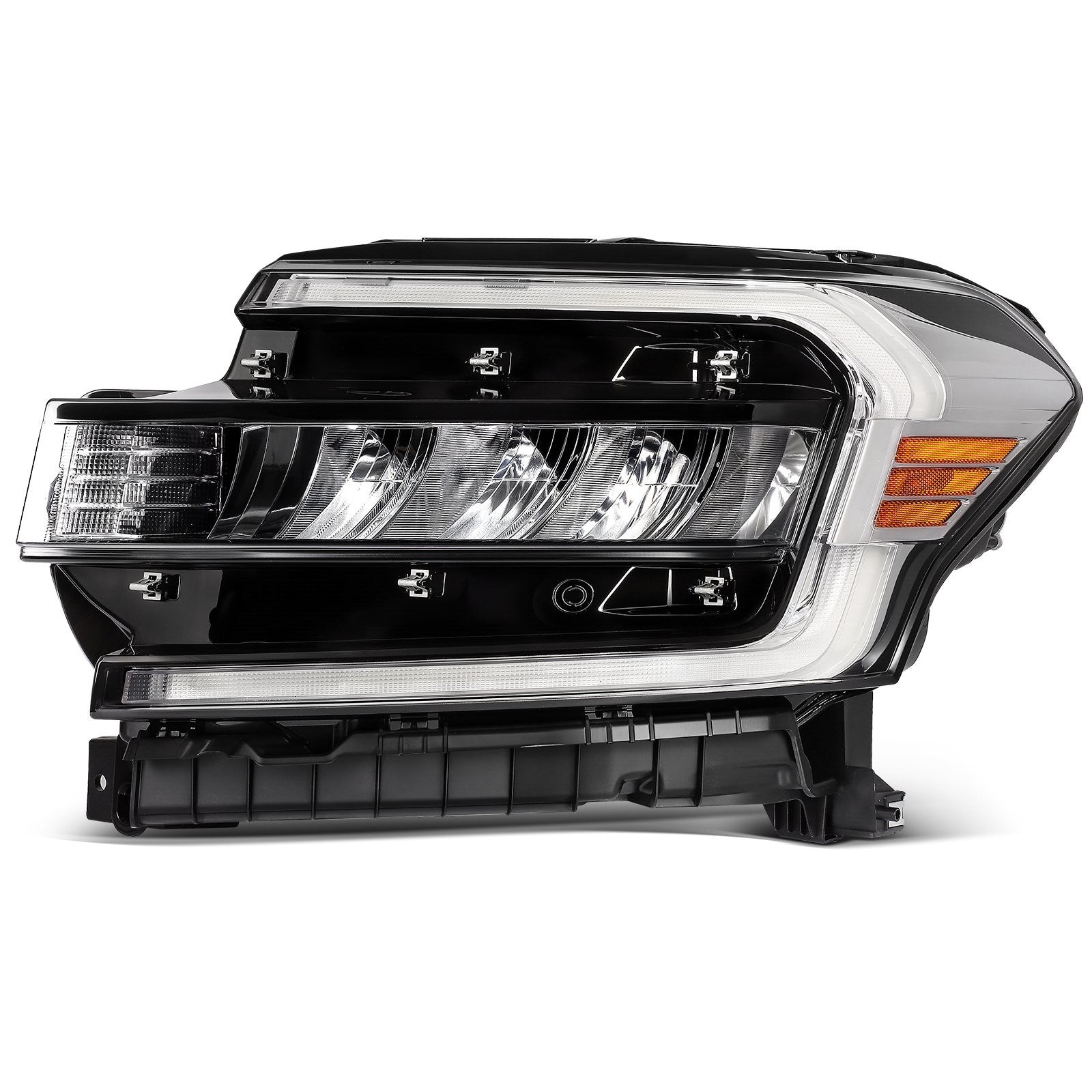ECCPP LED Headlights Assembly For Ford Expedition 3.5L 2022-2024 Pair Kit Chrome 6B93BC-57