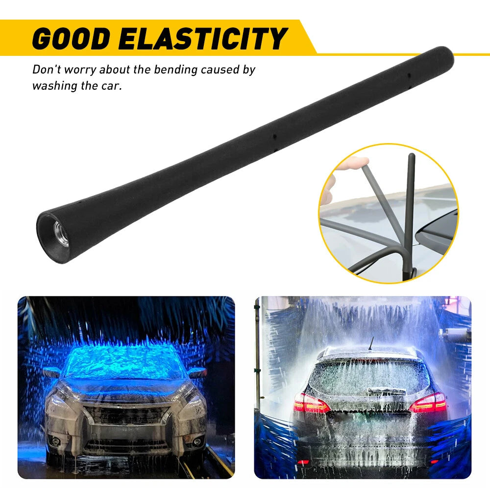 7" Short Black Antenna Mast Radio AM/FM for CHEVY SILVERADO 2006-2022 EOA 6B93BC-57
