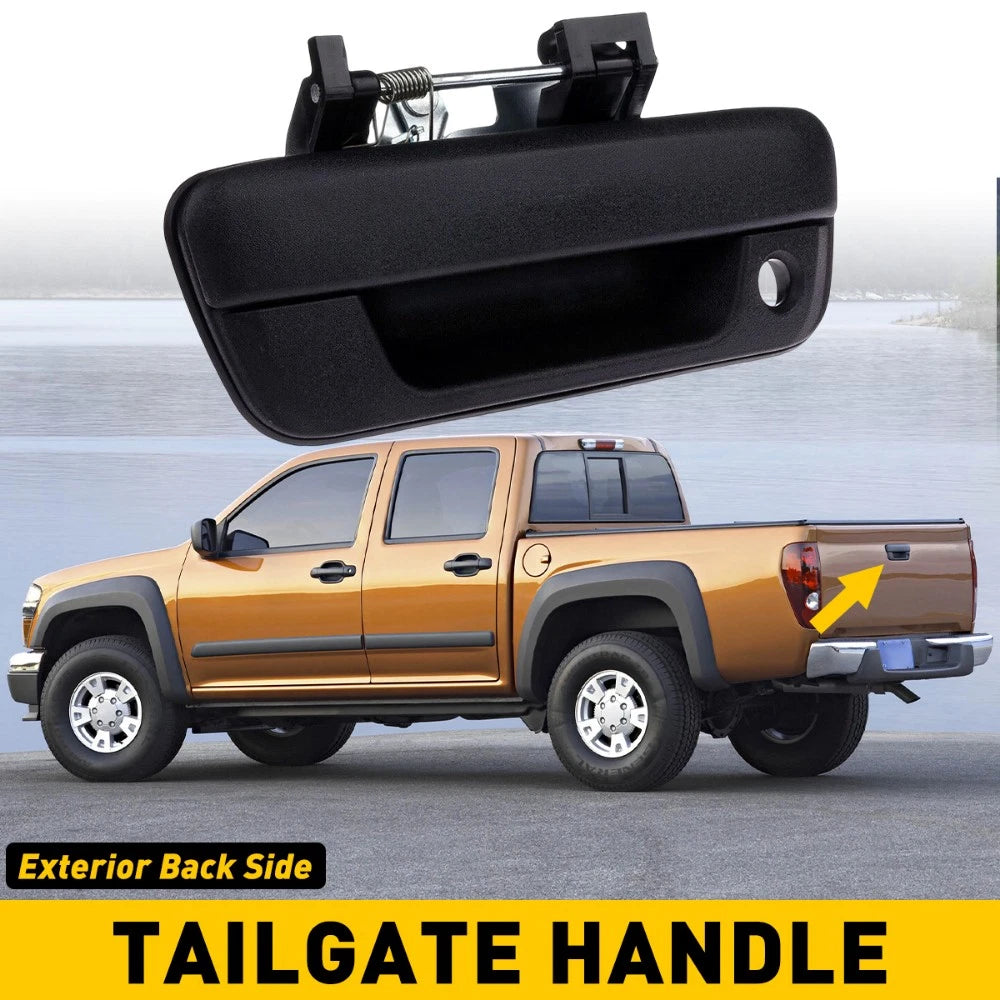Tailgate Handle w/ Hole For 2004-2012 Chevrolet Colorado GMC Canyon Black Rear 6B93BC-57