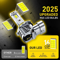 AUXITO Combo 4 9005 9006 LED Headlight Kit Bulbs High Low Beam White 60000LM M6S AUXITO