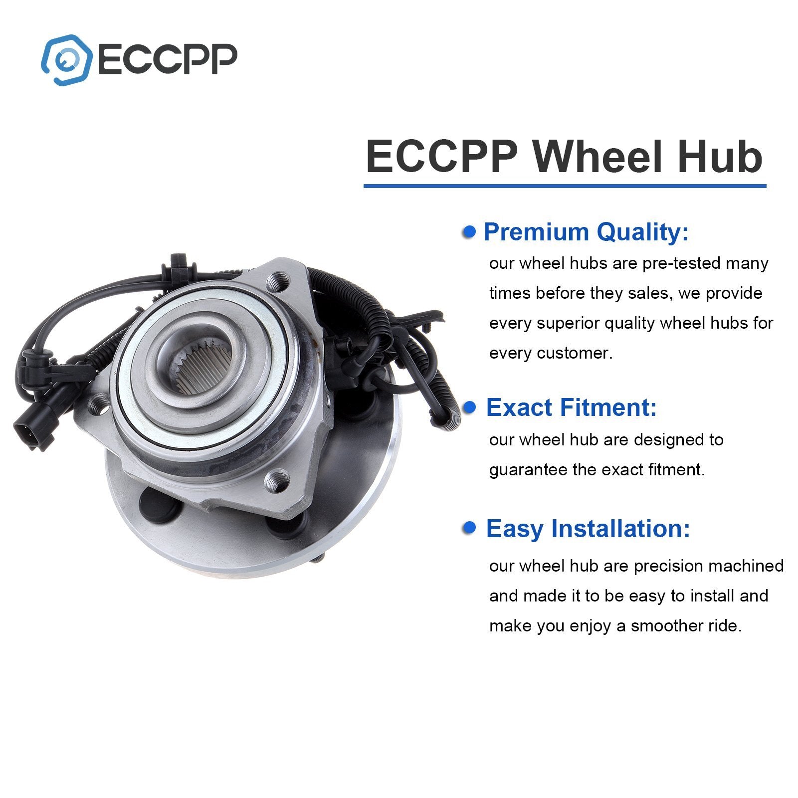 1Pc Front Left Wheel Hub Bearing Assembly For Jeep Liberty 2002-2006 2007 w/ ABS 6B93BC-57