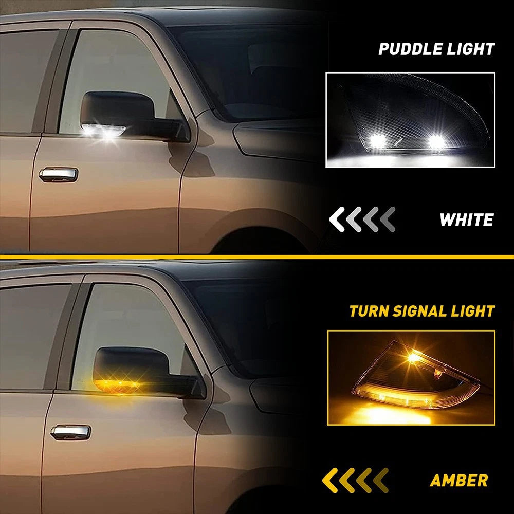 For 09-14 Dodge Ram 1500 2500 Passenger Mirror Signal Turn Puddle Light Lamp 6B93BC-57
