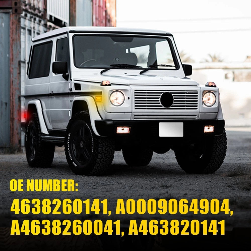 For 99-14 Mercedes W463 G500 G550 Smoked Lens Front Rear LED Side Marker Light A 6B93BC-57