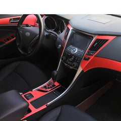 Interior Center Console Carbon Fiber Molding Sticker Decals For Hyundai Sonata 8