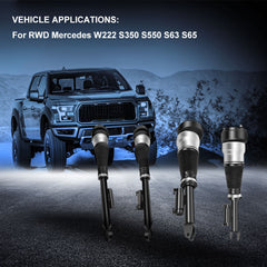 4PCS Front Rear Air Suspension Shock For RWD Mercedes W222 S350 S550 S63 S65 6B93BC-57